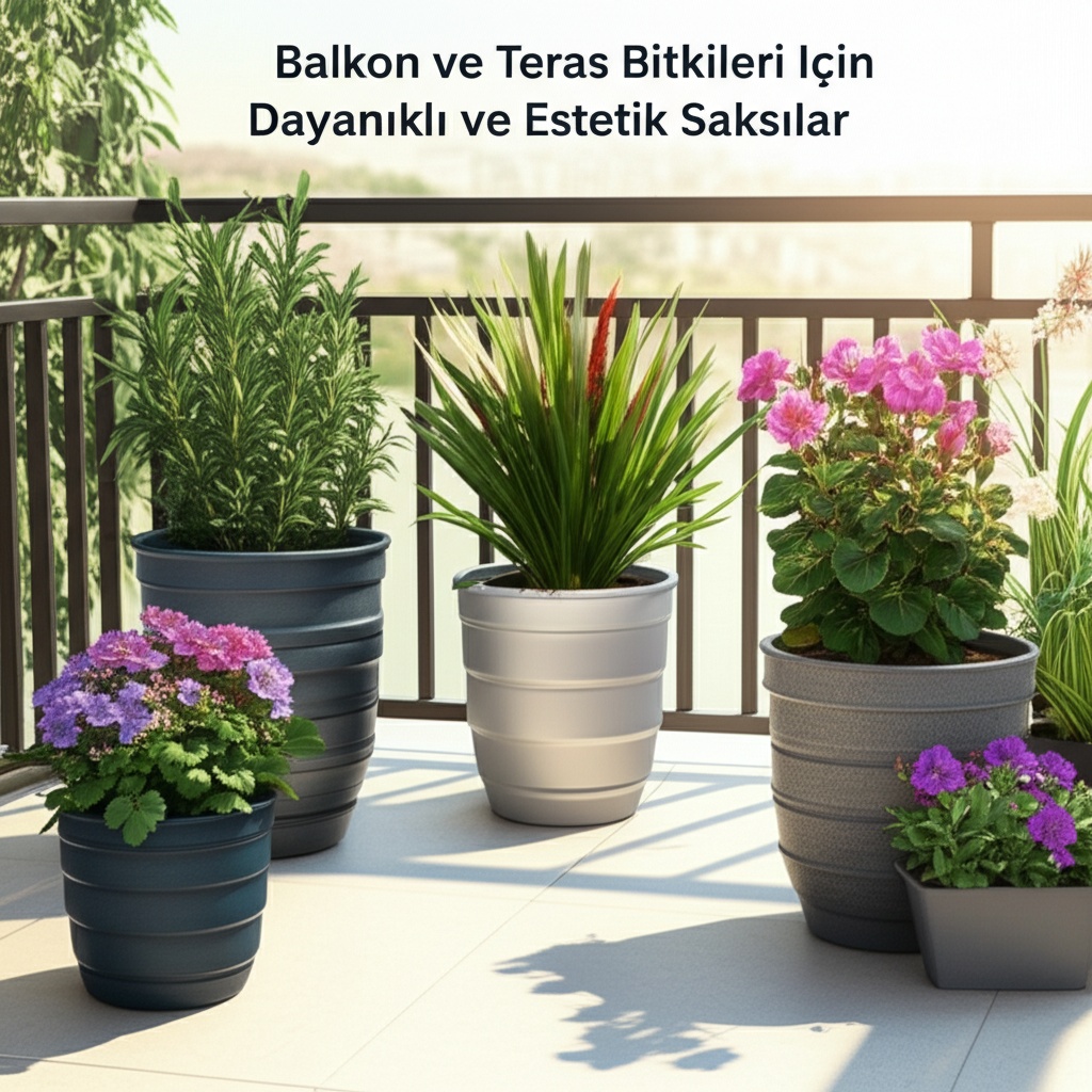 Balkon ve Teras Bitkileri İçin Dayanıklı ve Estetik Saksılar
