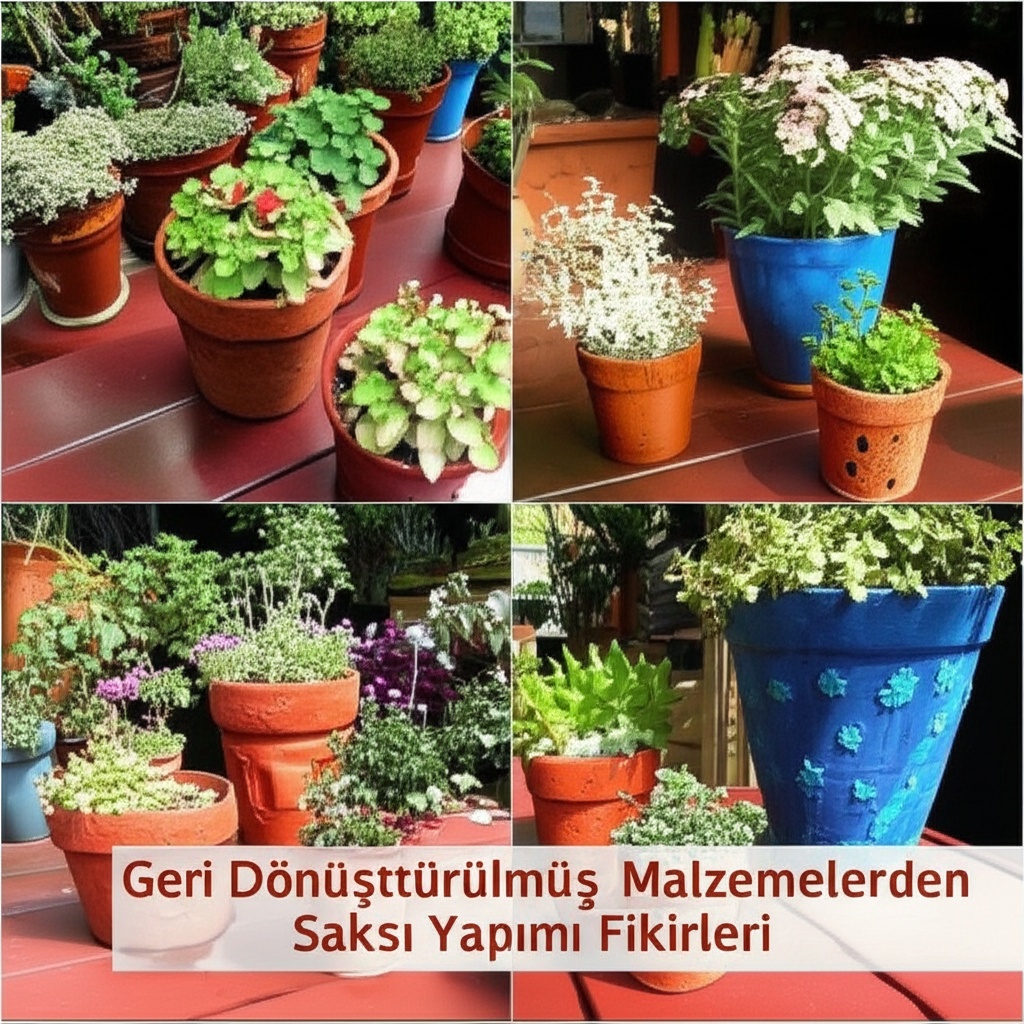 Geri Dönüştürülmüş Malzemelerden Saksı Yapımı Fikirleri