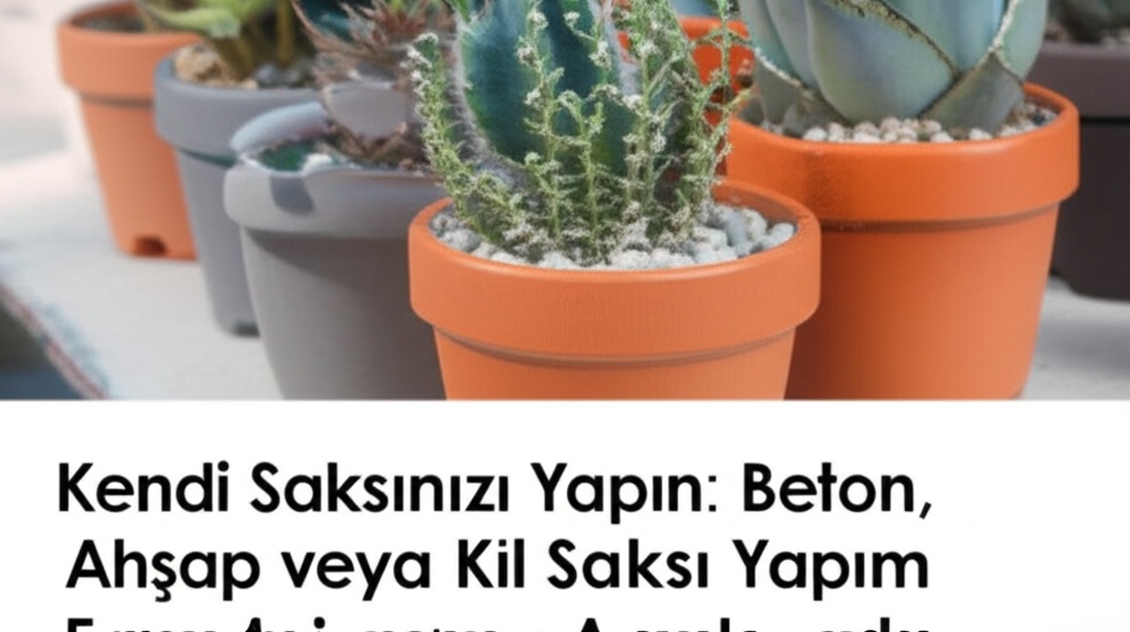 Kendi Saksınızı Yapın: Beton, Ahşap veya Kil Saksı Yapım Adımları